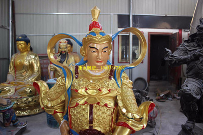 康大雕塑 廣西南寧雕塑 玻璃鋼貼金雕塑 優(yōu)質(zhì)韋陀雕塑